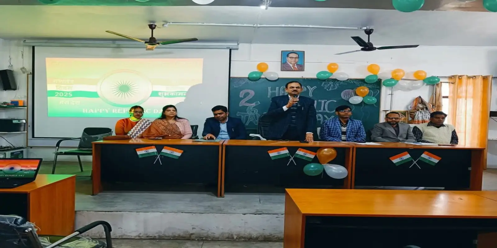 principal speech on independence day at DIET Budaun